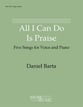 All I Can Do Is Praise Vocal Solo & Collections sheet music cover